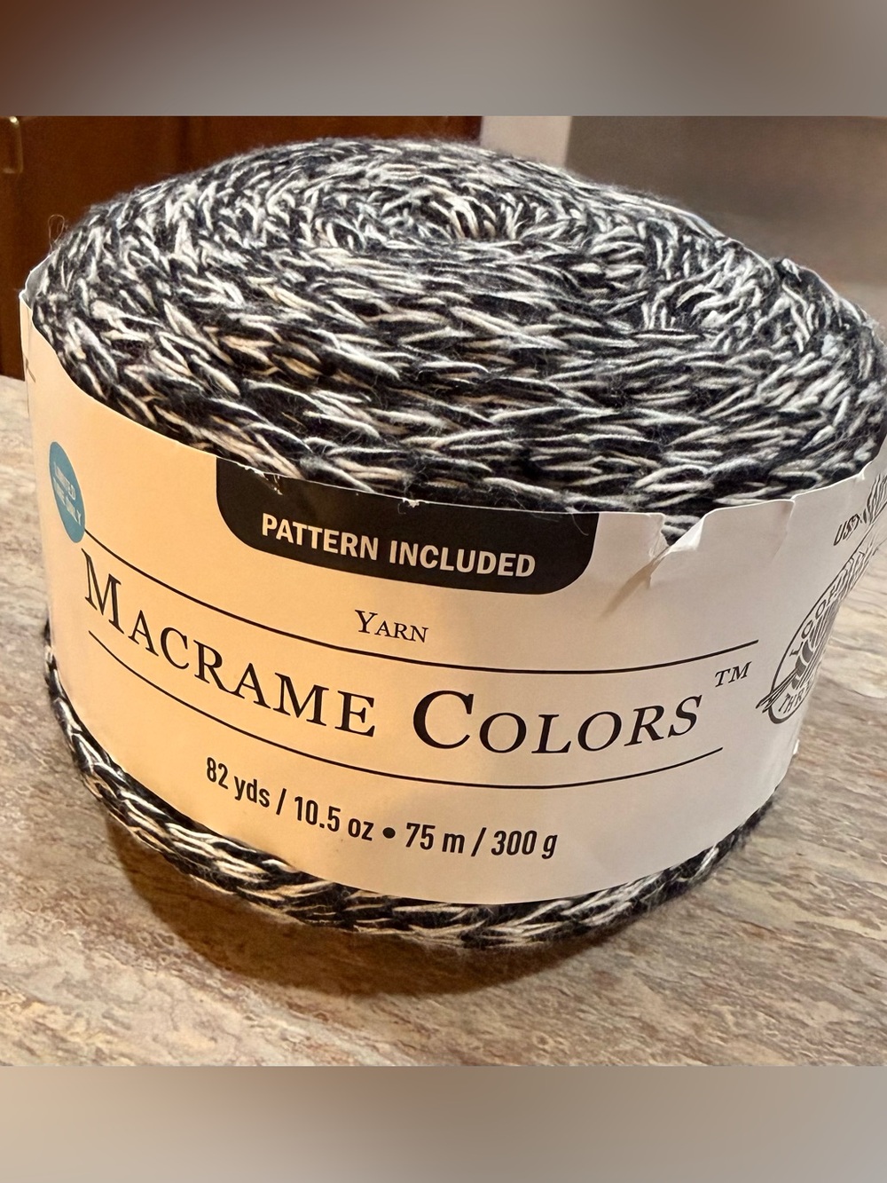Macrame Black & White Twist Yarn